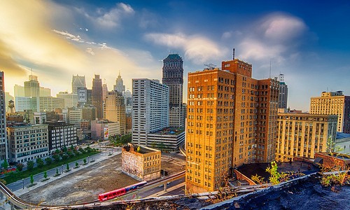 Sunrise from the rooftop in Detroit #flickr12days Sunrise from the rooftop in Detroit #flickr12days