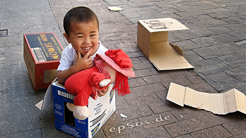 Funny Chinese Child Playing Boy Funny Chinese Child Playing Boy