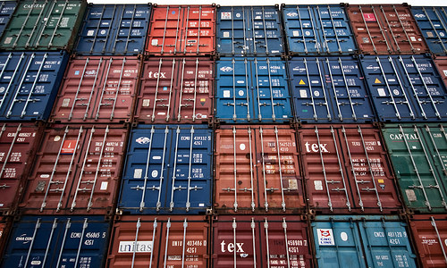 Multicolored containers